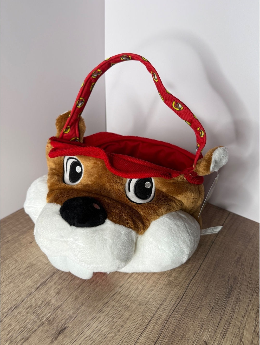 Buc-ee's Beaver Plush Basket Bag with Red Handle - Halloween or Easter